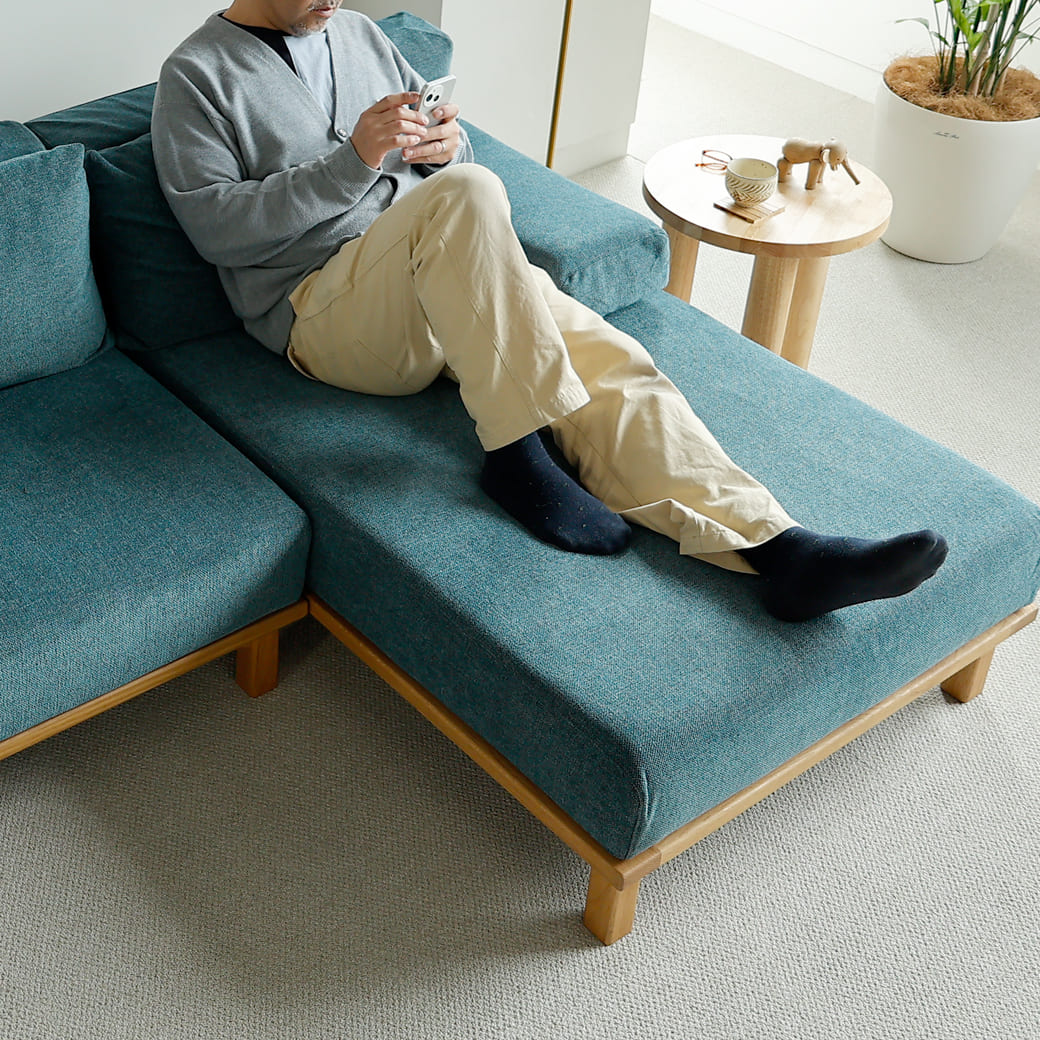 m-sf10 SIEVE rect unit sofa カウチセットBタイプ ブルー