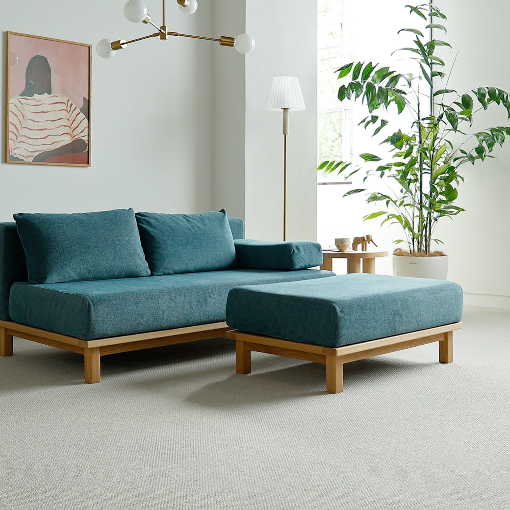 m-sf05 SIEVE rect unit sofa オットマンタイプ ブルー