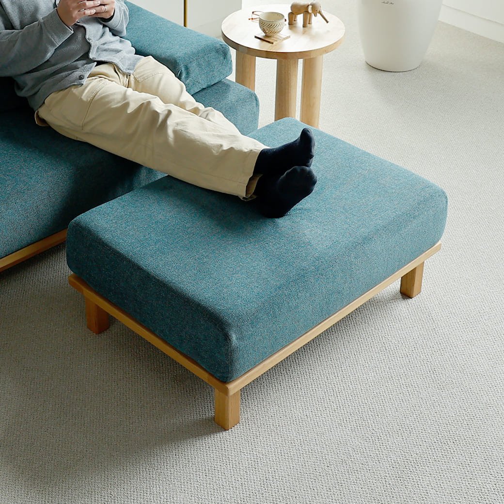 m - sf05 SIEVE rect unit sofa オットマンタイプ ライトブラウン - miion|北欧ナチュラルモダン家具・インテリア通販 miion(ミオン)