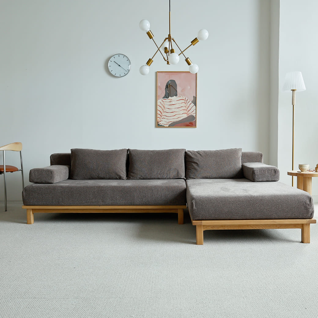 m - sf09 SIEVE rect unit sofa カウチセットAタイプ ライトブラウン - miion|北欧ナチュラルモダン家具・インテリア通販 miion(ミオン)