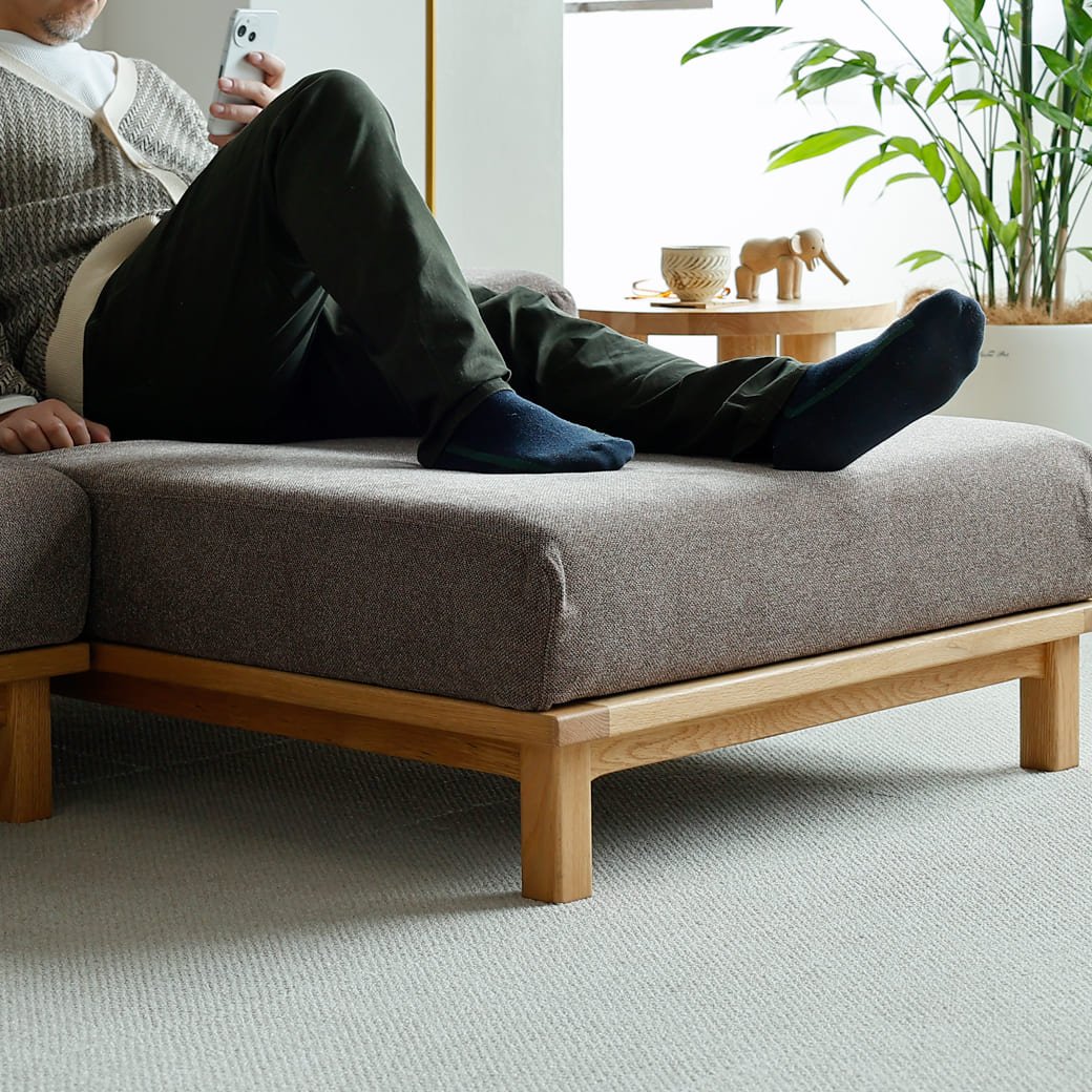m - sf09 SIEVE rect unit sofa カウチセットAタイプ ライトブラウン - miion|北欧ナチュラルモダン家具・インテリア通販 miion(ミオン)