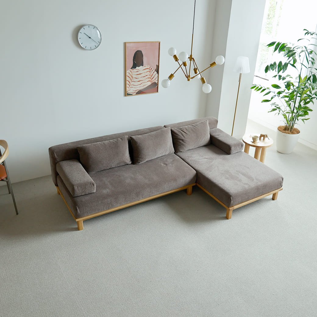 m - sf09 SIEVE rect unit sofa カウチセットAタイプ ライトブラウン - miion|北欧ナチュラルモダン家具・インテリア通販 miion(ミオン)