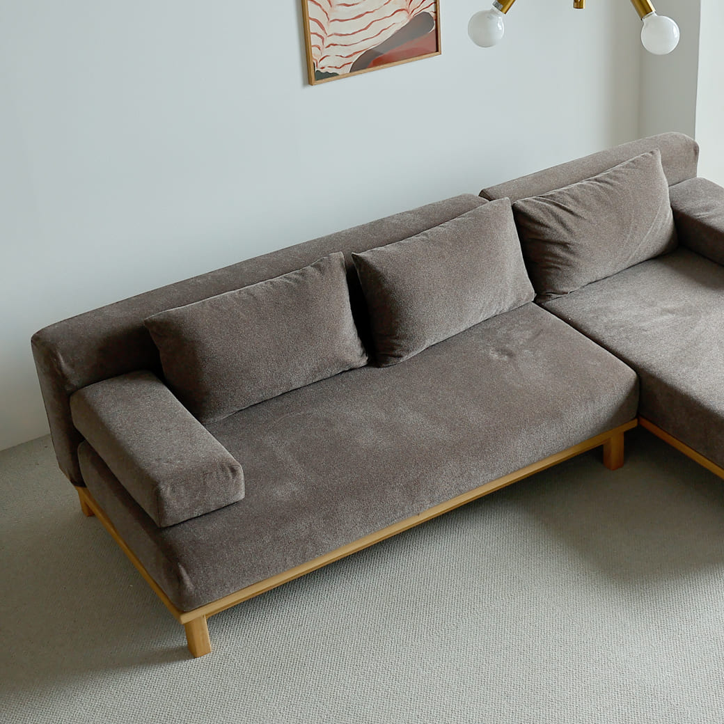 m - sf09 SIEVE rect unit sofa カウチセットAタイプ ライトブラウン - miion|北欧ナチュラルモダン家具・インテリア通販 miion(ミオン)