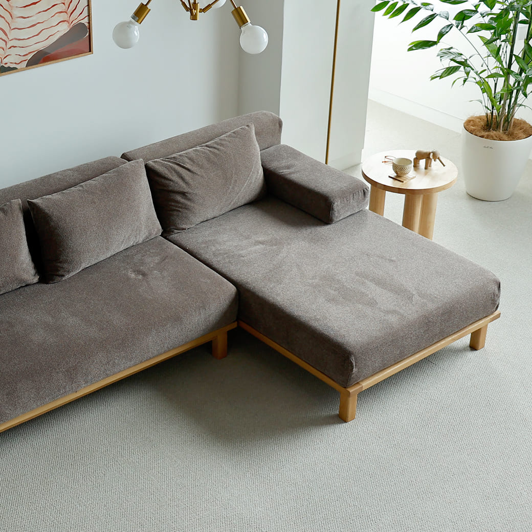 m - sf09 SIEVE rect unit sofa カウチセットAタイプ ライトブラウン - miion|北欧ナチュラルモダン家具・インテリア通販 miion(ミオン)