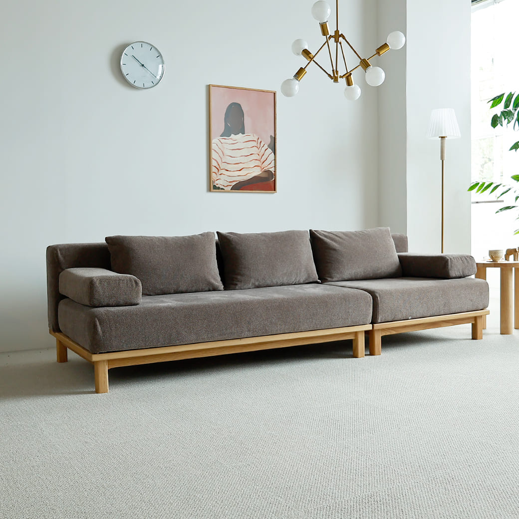m - sf07 SIEVE rect unit sofa ワイドタイプ ライトブラウン - miion|北欧ナチュラルモダン家具・インテリア通販 miion(ミオン)
