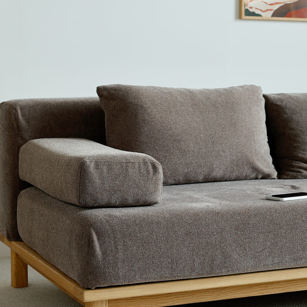 m - sf11 SIEVE rect unit sofa 3人掛けセット ライトブラウン - miion|北欧ナチュラルモダン家具・インテリア通販 miion(ミオン)