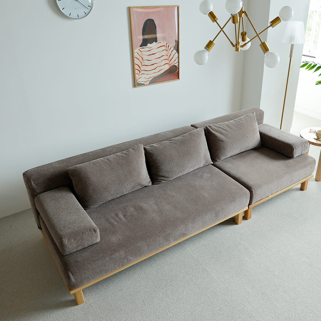m - sf11 SIEVE rect unit sofa 3人掛けセット ライトブラウン - miion|北欧ナチュラルモダン家具・インテリア通販 miion(ミオン)