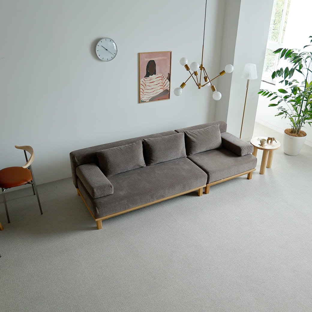 m - sf11 SIEVE rect unit sofa 3人掛けセット ライトブラウン - miion|北欧ナチュラルモダン家具・インテリア通販 miion(ミオン)
