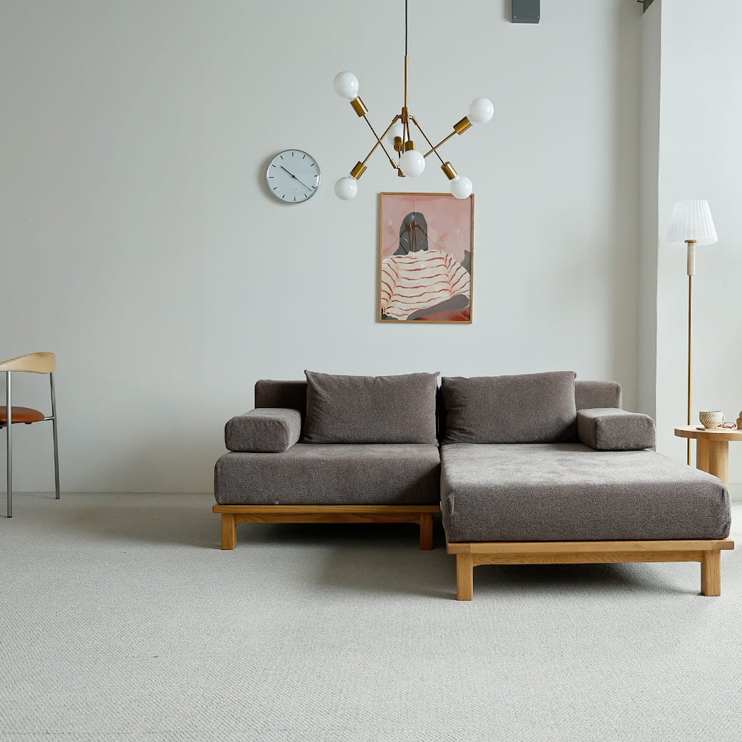 m - sf08 SIEVE rect unit sofa ロングタイプ ライトブラウン - miion|北欧ナチュラルモダン家具・インテリア通販 miion(ミオン)