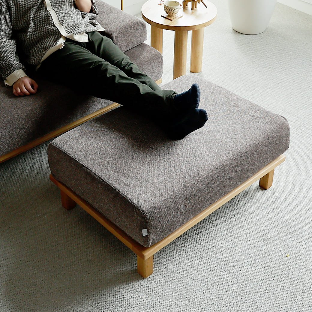 m - sf05 SIEVE rect unit sofa オットマンタイプ ライトブラウン - miion|北欧ナチュラルモダン家具・インテリア通販 miion(ミオン)