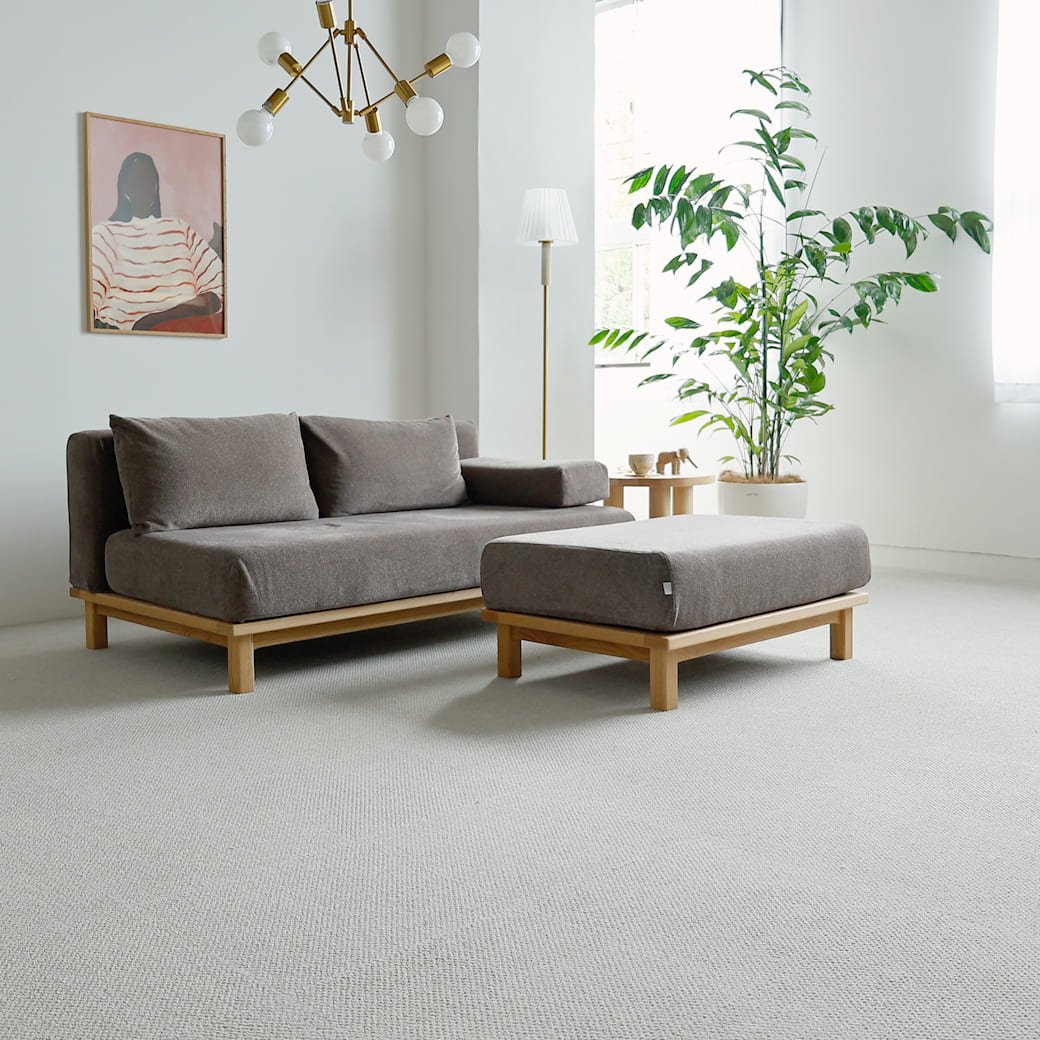 m - sf05 SIEVE rect unit sofa オットマンタイプ ライトブラウン - miion|北欧ナチュラルモダン家具・インテリア通販 miion(ミオン)