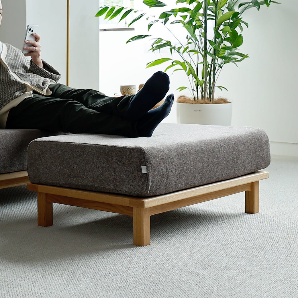 m - sf05 SIEVE rect unit sofa オットマンタイプ ライトブラウン - miion|北欧ナチュラルモダン家具・インテリア通販 miion(ミオン)
