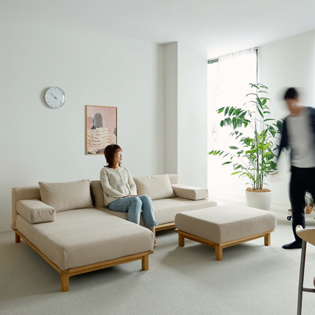 m - sf07 SIEVE rect unit sofa ワイドタイプ ライトブラウン - miion|北欧ナチュラルモダン家具・インテリア通販 miion(ミオン)
