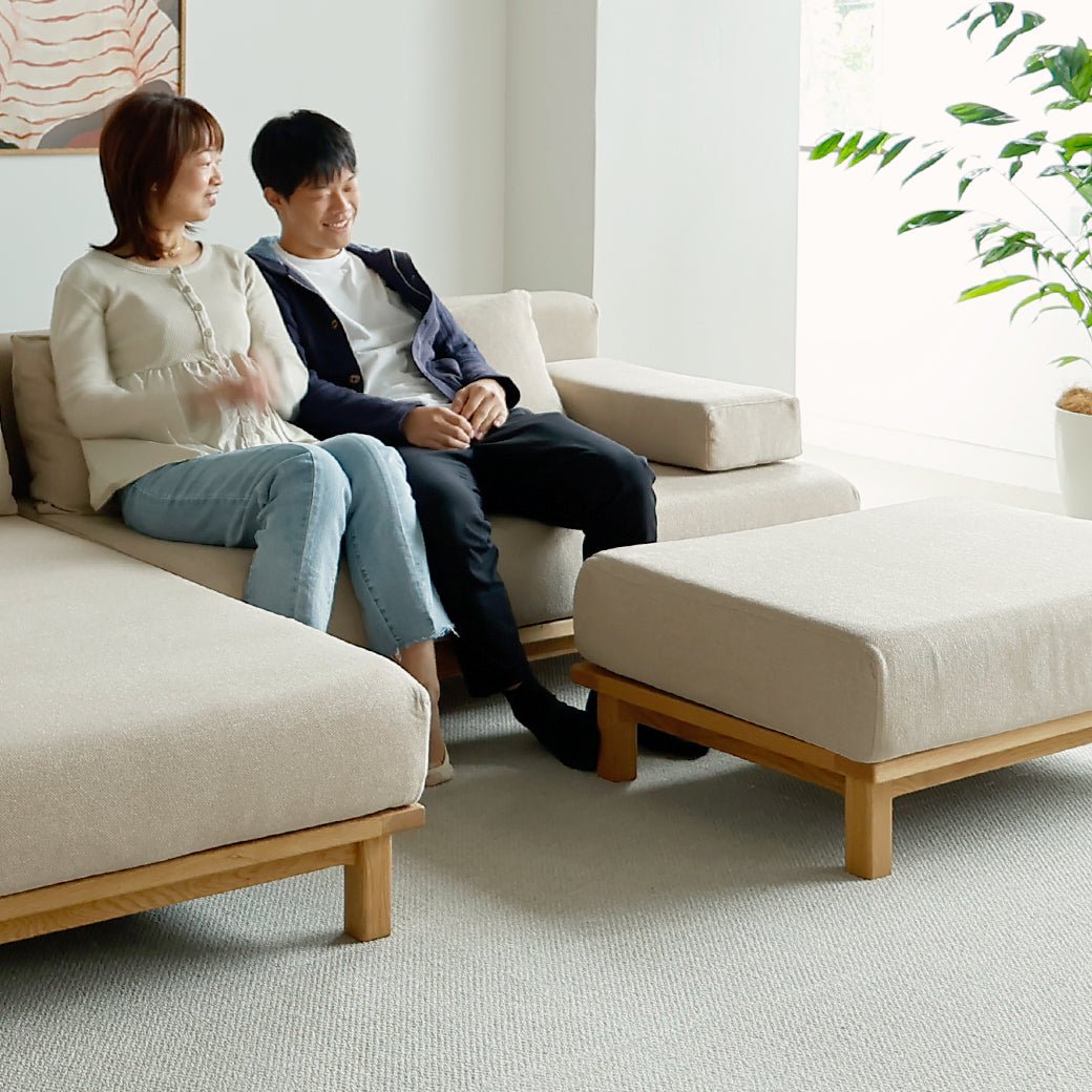 m - sf09 SIEVE rect unit sofa カウチセットAタイプ ライトブラウン - miion|北欧ナチュラルモダン家具・インテリア通販 miion(ミオン)