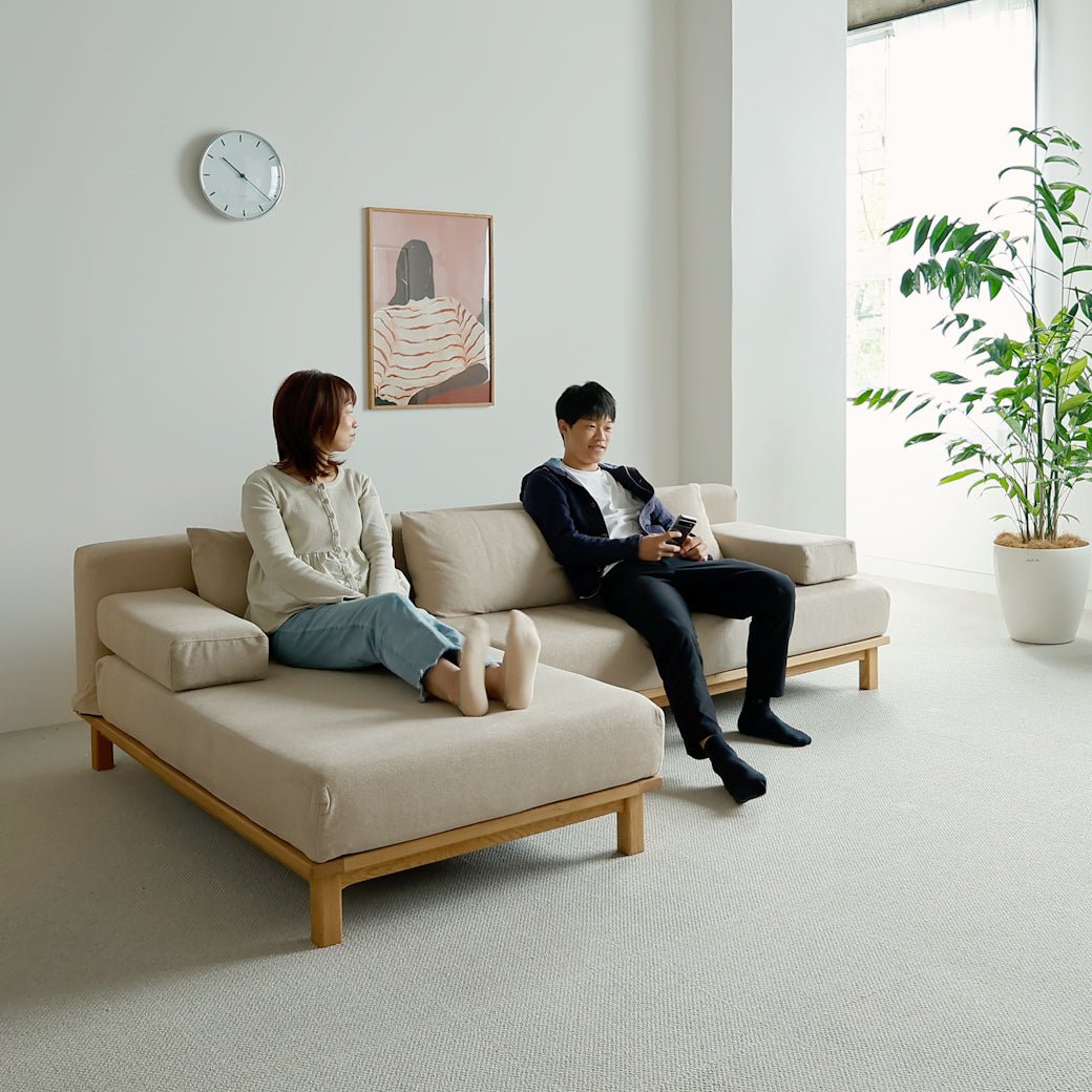 m - sf09 SIEVE rect unit sofa カウチセットAタイプ ライトブラウン - miion|北欧ナチュラルモダン家具・インテリア通販 miion(ミオン)