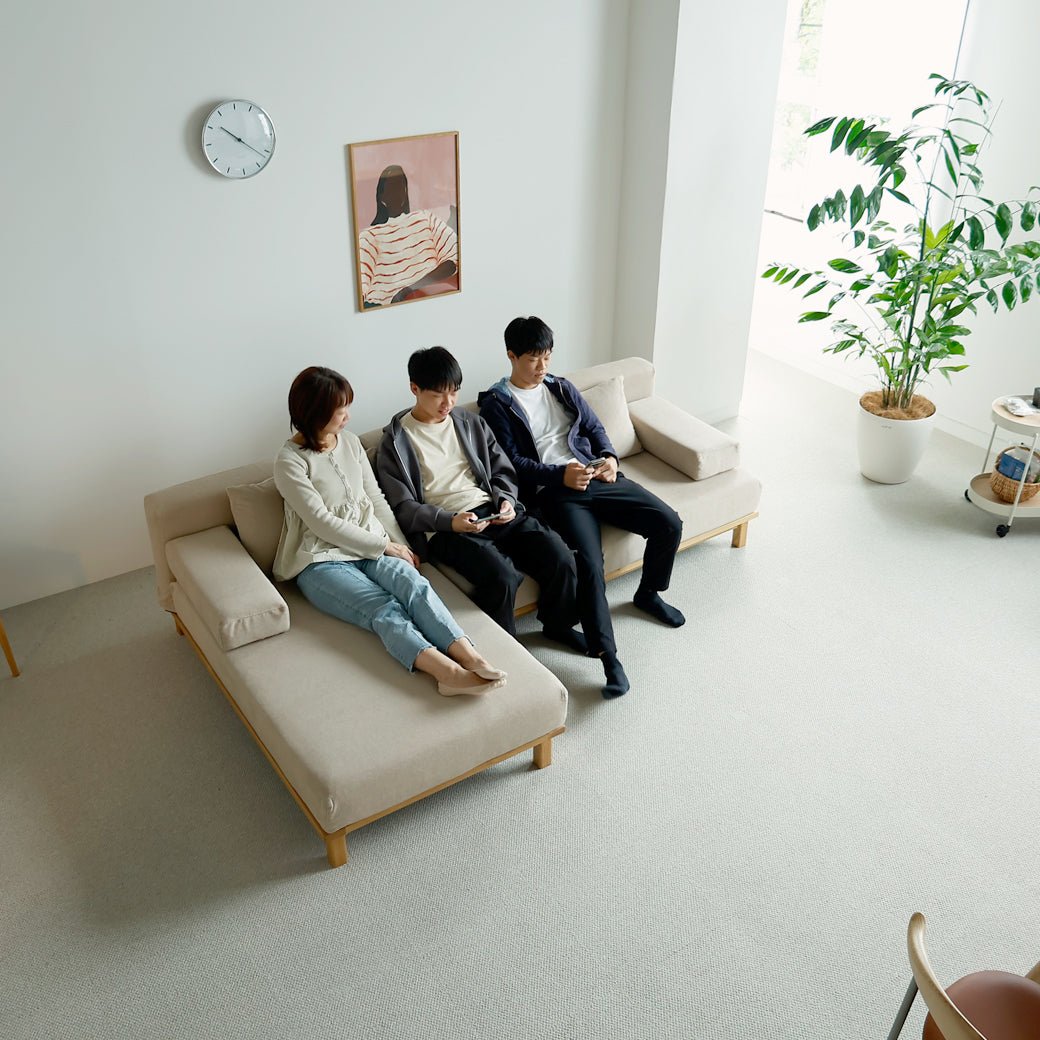 m - sf07 SIEVE rect unit sofa ワイドタイプ ライトブラウン - miion|北欧ナチュラルモダン家具・インテリア通販 miion(ミオン)