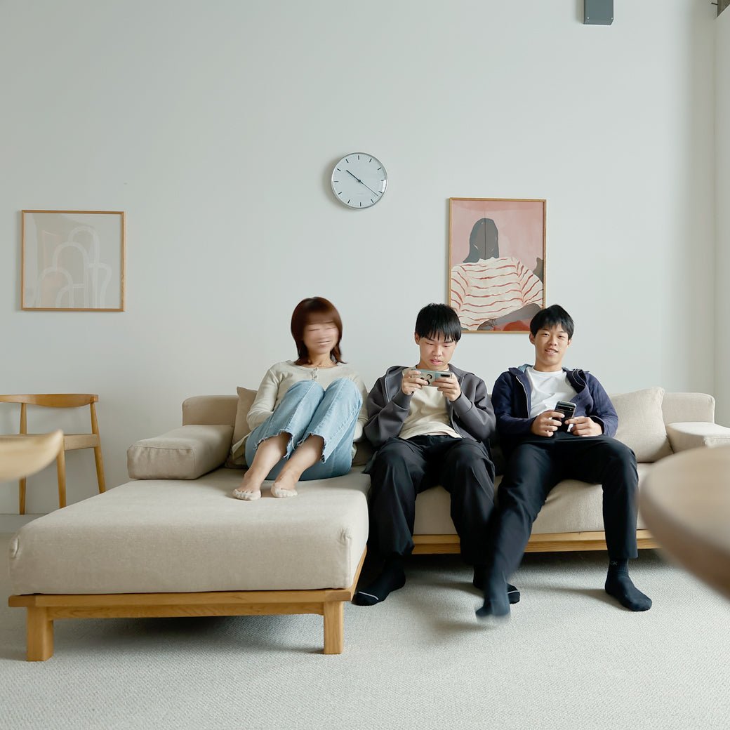 m - sf07 SIEVE rect unit sofa ワイドタイプ ライトブラウン - miion|北欧ナチュラルモダン家具・インテリア通販 miion(ミオン)