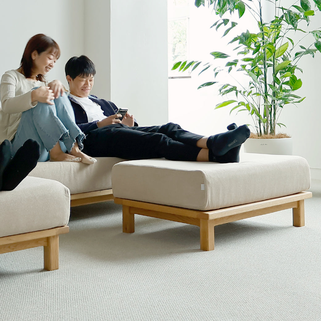 m-sf05 SIEVE rect unit sofa オットマンタイプ ベージュ