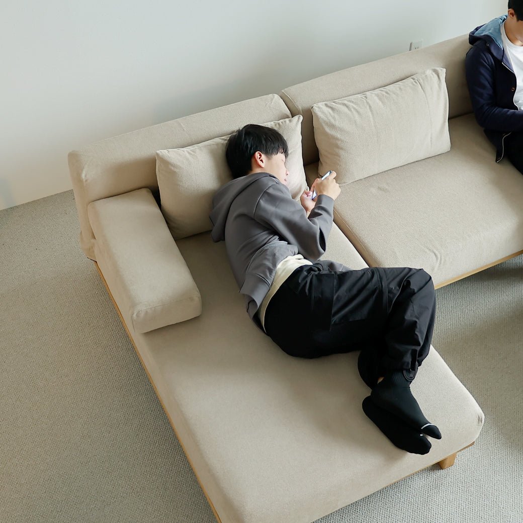 m - sf09 SIEVE rect unit sofa カウチセットAタイプ ライトブラウン - miion|北欧ナチュラルモダン家具・インテリア通販 miion(ミオン)