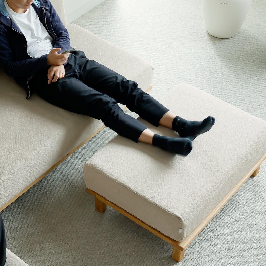 m - sf05 SIEVE rect unit sofa オットマンタイプ ライトブラウン - miion|北欧ナチュラルモダン家具・インテリア通販 miion(ミオン)