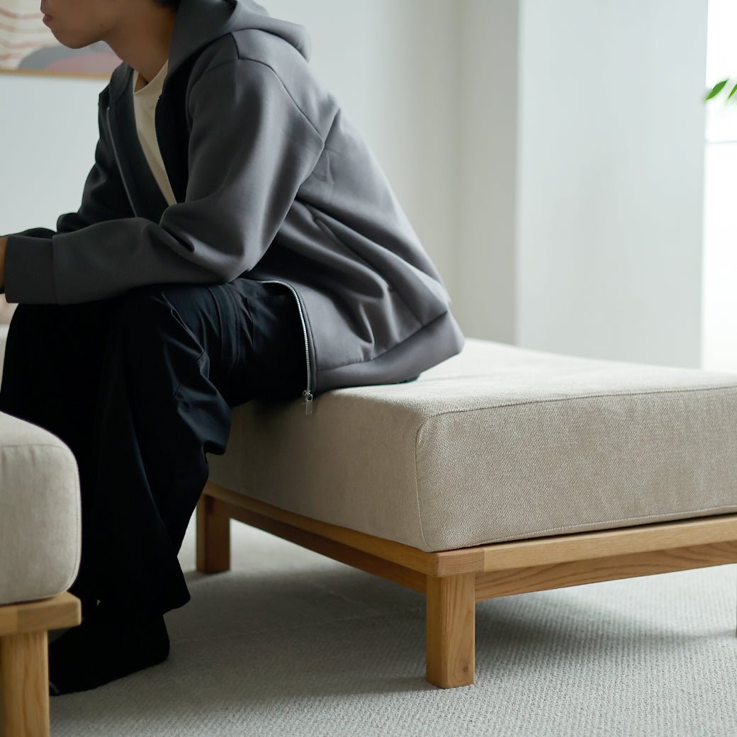 m - sf05 SIEVE rect unit sofa オットマンタイプ ライトブラウン - miion|北欧ナチュラルモダン家具・インテリア通販 miion(ミオン)