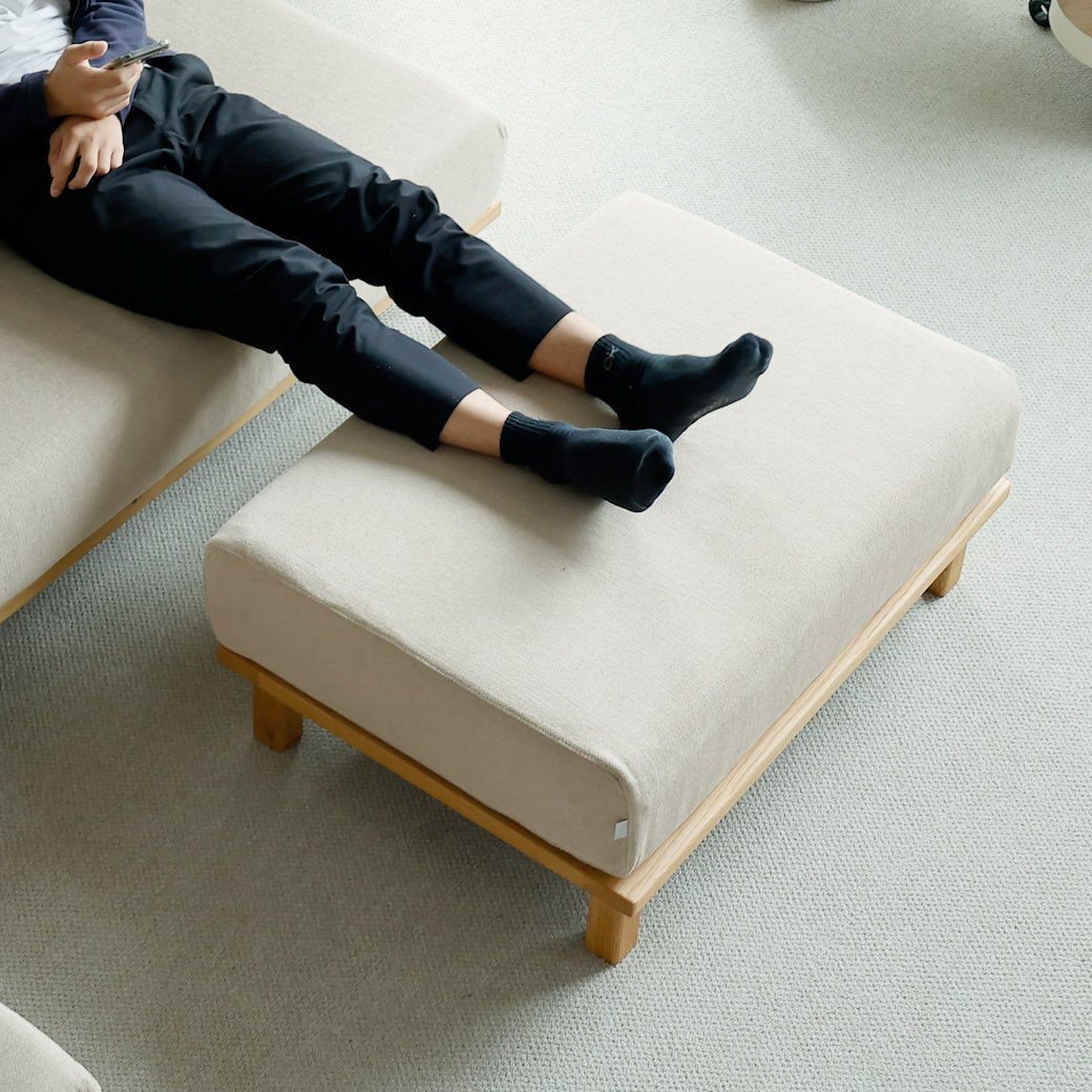 m - sf05 SIEVE rect unit sofa オットマンタイプ ライトブラウン - miion|北欧ナチュラルモダン家具・インテリア通販 miion(ミオン)