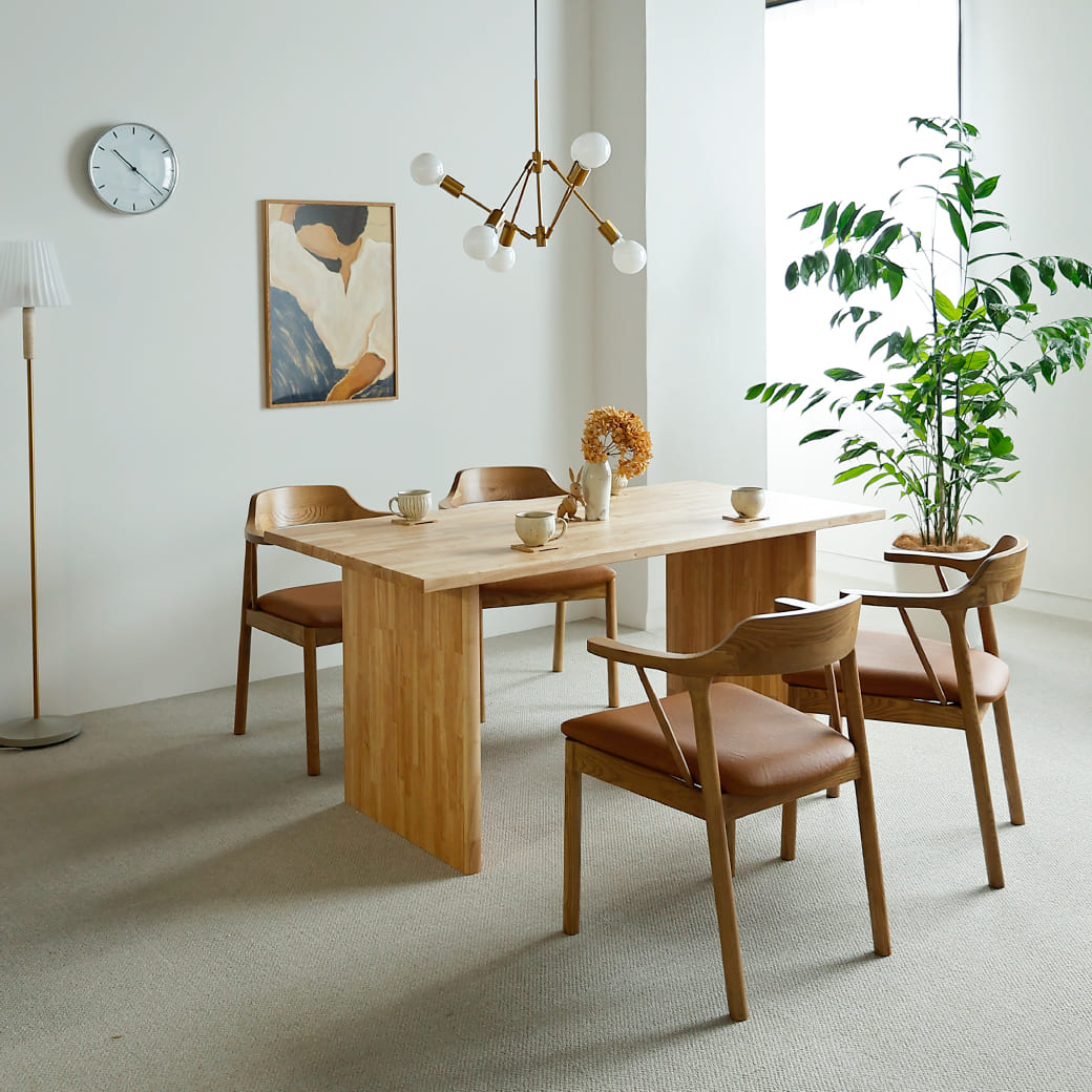 m-dt13 ダイニングテーブル 幅150cm パネル脚タイプ