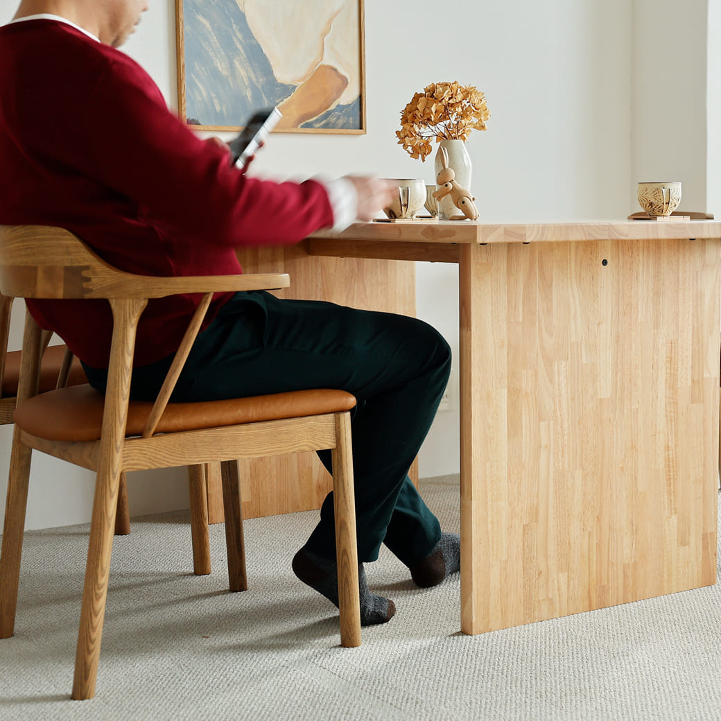 m-dt13 ダイニングテーブル 幅150cm パネル脚タイプ