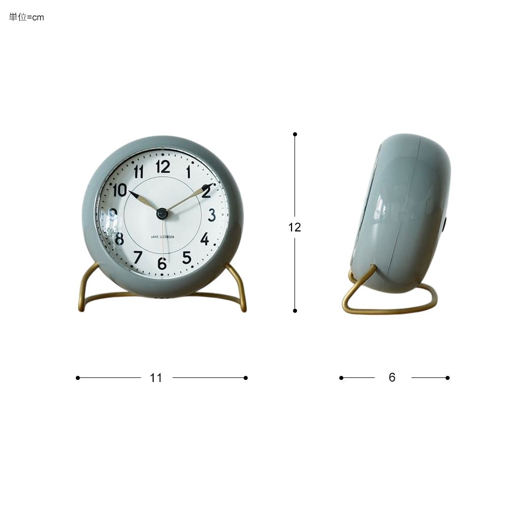 m - cl04 置き時計 Arne Jacobsen STATION グレー - miion|北欧ナチュラルモダン家具・インテリア通販 miion(ミオン)