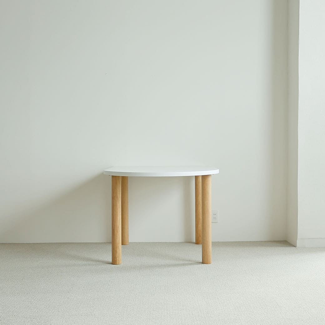 m-dt04 ハーフオーバルダイニングテーブル 幅120cm(オークカラー脚タイプ)