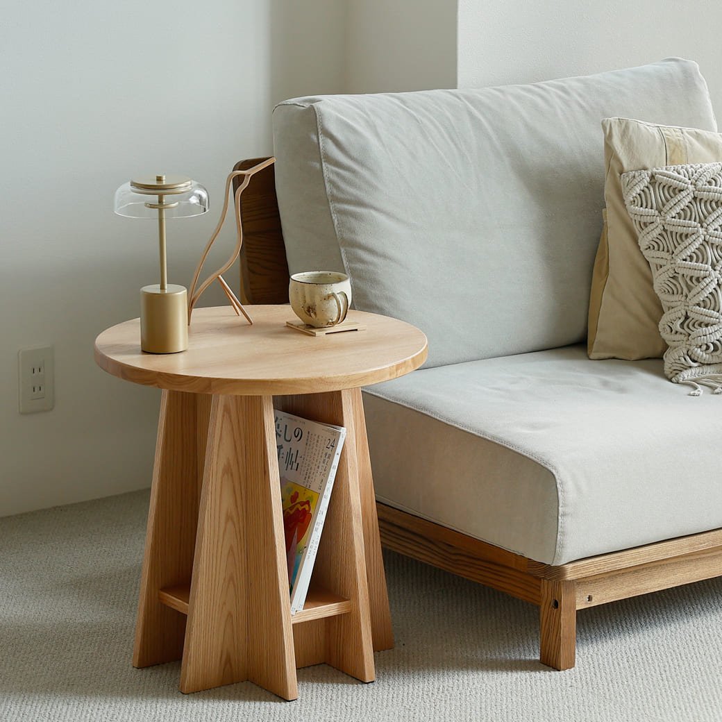 m - st02 ブックシェルフ付きサイドテーブル - miion|北欧ナチュラルモダン家具・インテリア通販 miion(ミオン)