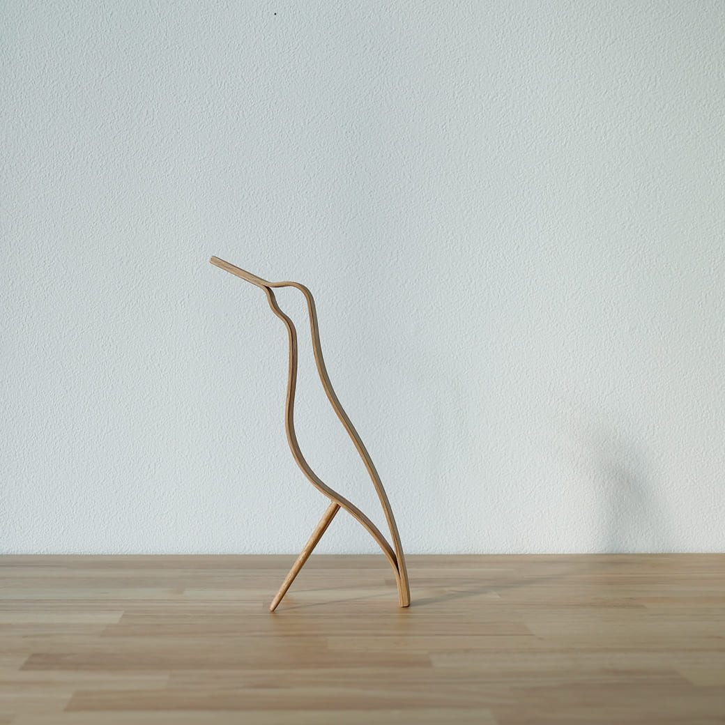 m-ob01 Cooee Design (クーイーデザイン) Woody Bird High 25cm オーク