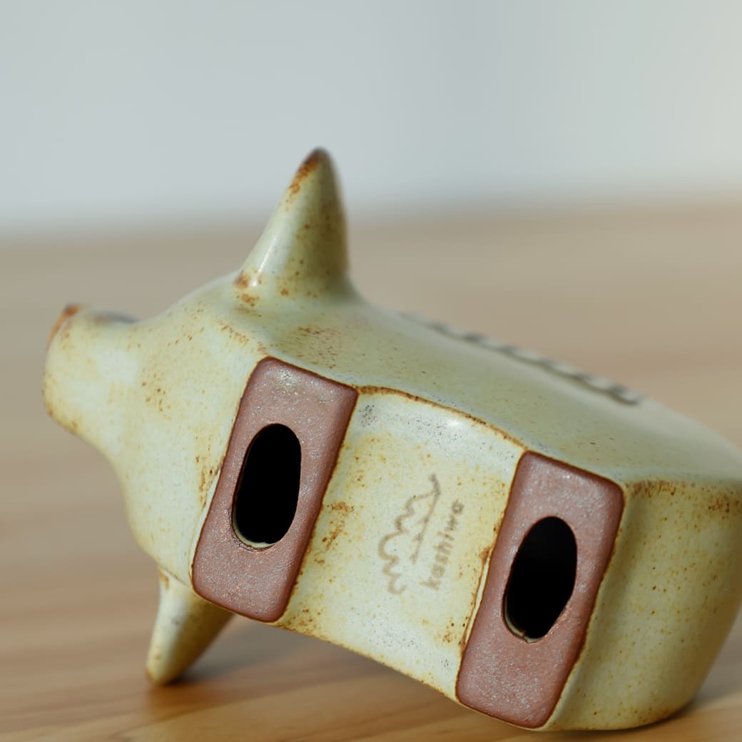 m-ob06 かしわ窯 Ornament An elephant type:flat