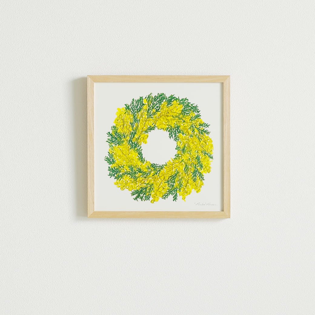 m - po13 アートポスター a good view ミモザ フレームセット 米津祐介 - miion|北欧ナチュラルモダン家具・インテリア通販 miion(ミオン)