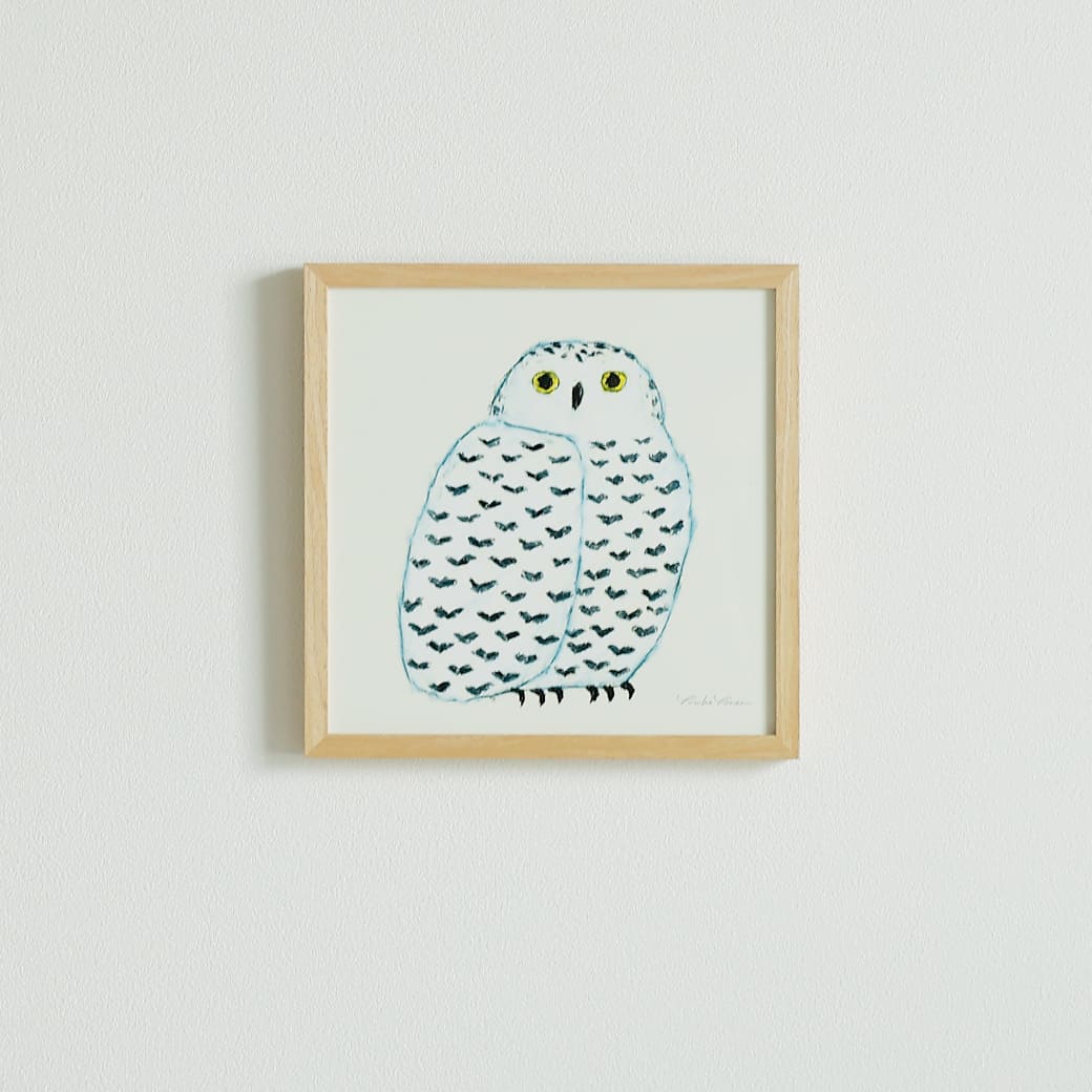 m - po12 アートポスター a good view シロフクロウ フレームセット 米津祐介 - miion|北欧ナチュラルモダン家具・インテリア通販 miion(ミオン)