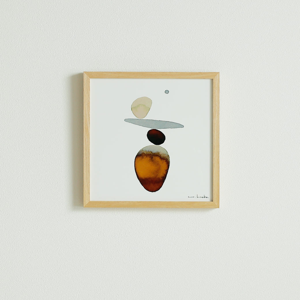 m-po21 アートポスター a good view ROCKBALANCING フレームセット ハシモトヒロコ