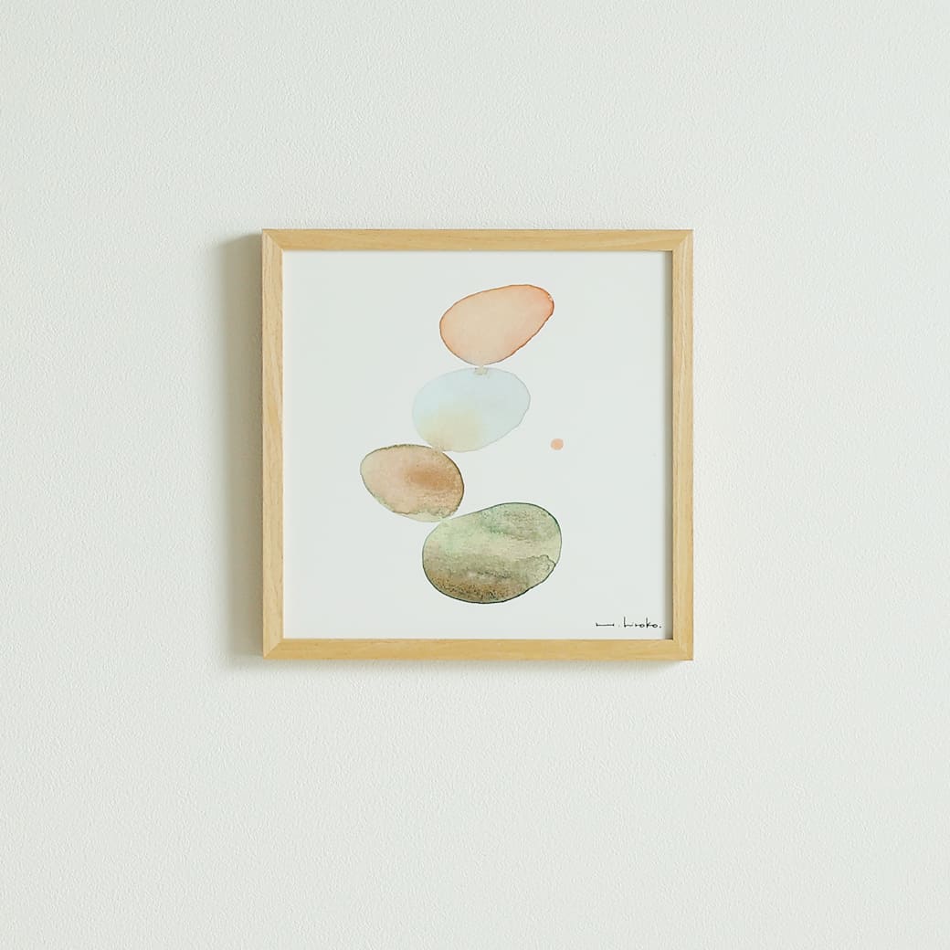 m-po20 アートポスター a good view RHYTHM フレームセット ハシモトヒロコ