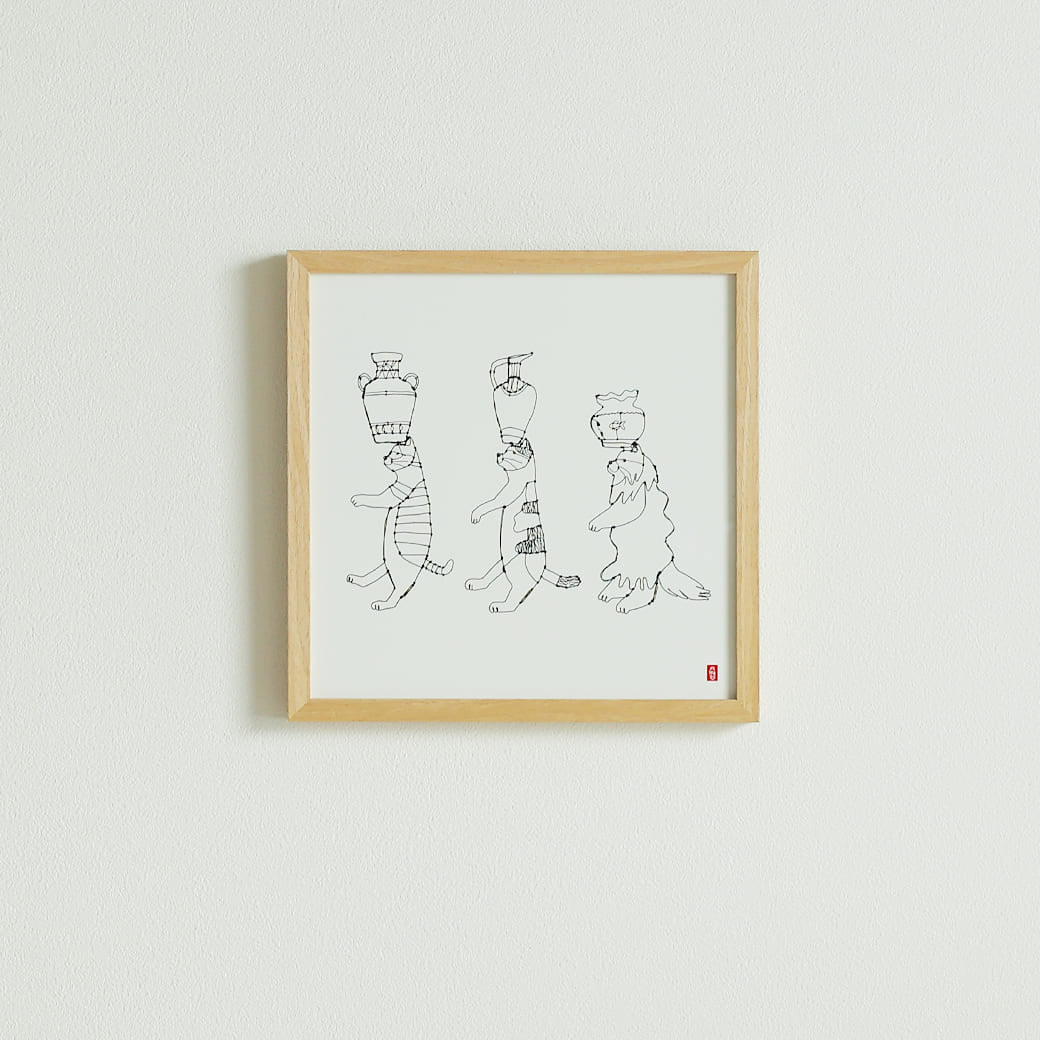 m - po09 アートポスター a good view TSUBONEKO フレームセット 小川学 - miion|北欧ナチュラルモダン家具・インテリア通販 miion(ミオン)