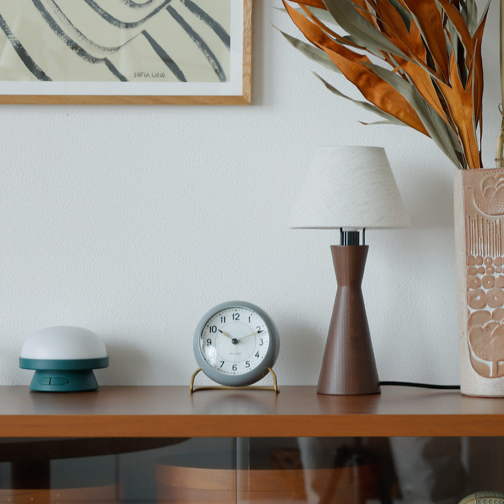 m-tl08 テーブルランプ tipo(ティポ) ウォールナット支柱×ファブリックシェード