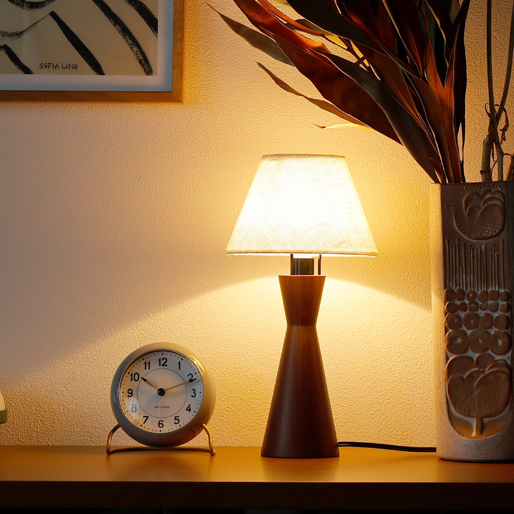 m-tl08 テーブルランプ tipo(ティポ) ウォールナット支柱×ファブリックシェード