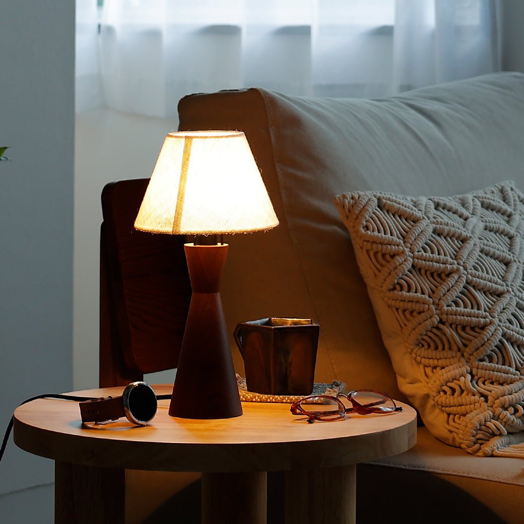 m - tl08 テーブルランプ tipo(ティポ) ウォールナット支柱×ファブリックシェード - miion|北欧ナチュラルモダン家具・インテリア通販 miion(ミオン)
