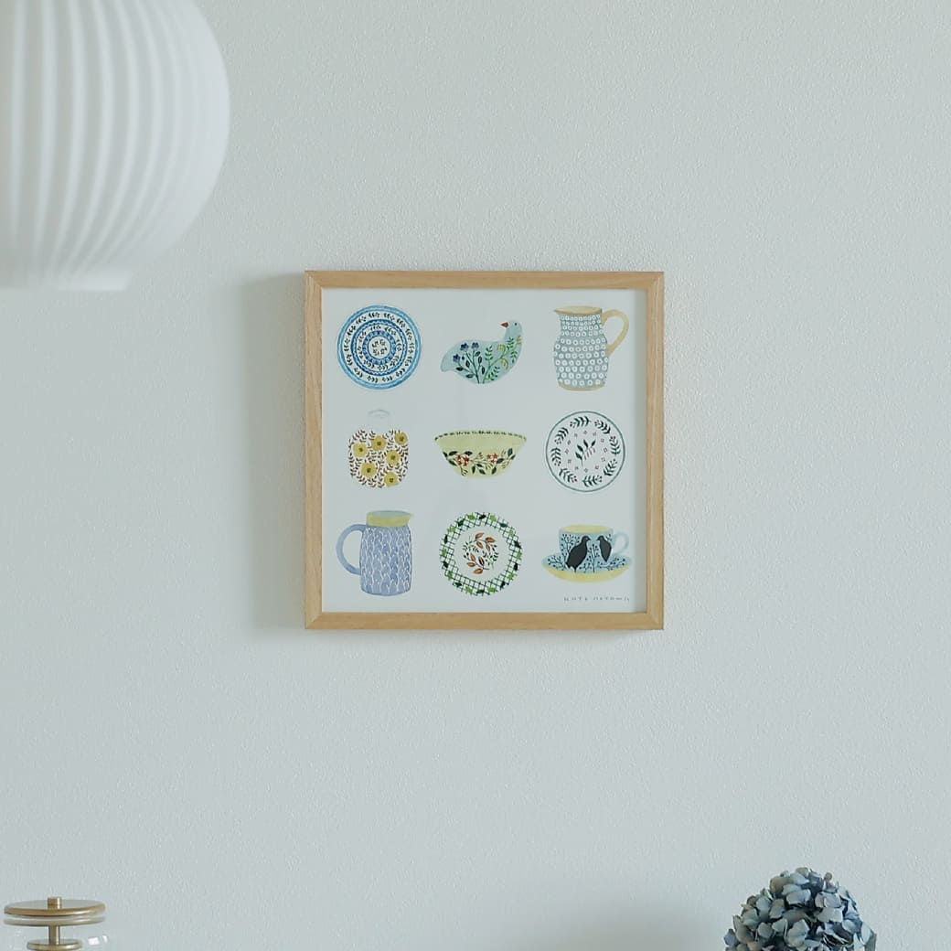 m-po15 アートポスター a good view POTTERIES フレームセット 青山佳世