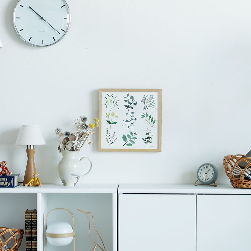 m - po14 アートポスター a good view PLANTS フレームセット 青山佳世 - miion|北欧ナチュラルモダン家具・インテリア通販 miion(ミオン)