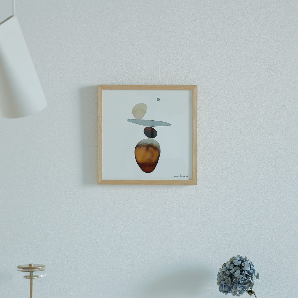 m-po21 アートポスター a good view ROCKBALANCING フレームセット ハシモトヒロコ