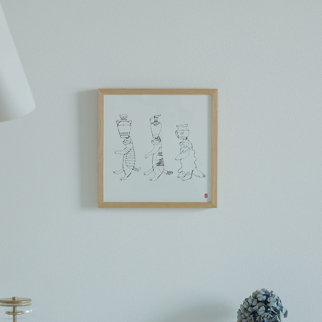 m-po09 アートポスター a good view TSUBONEKO フレームセット 小川学