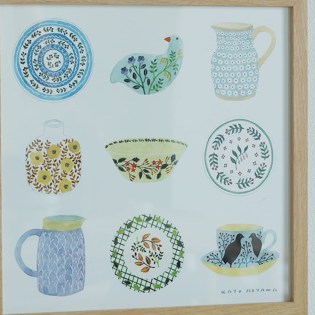 m-po15 アートポスター a good view POTTERIES フレームセット 青山佳世