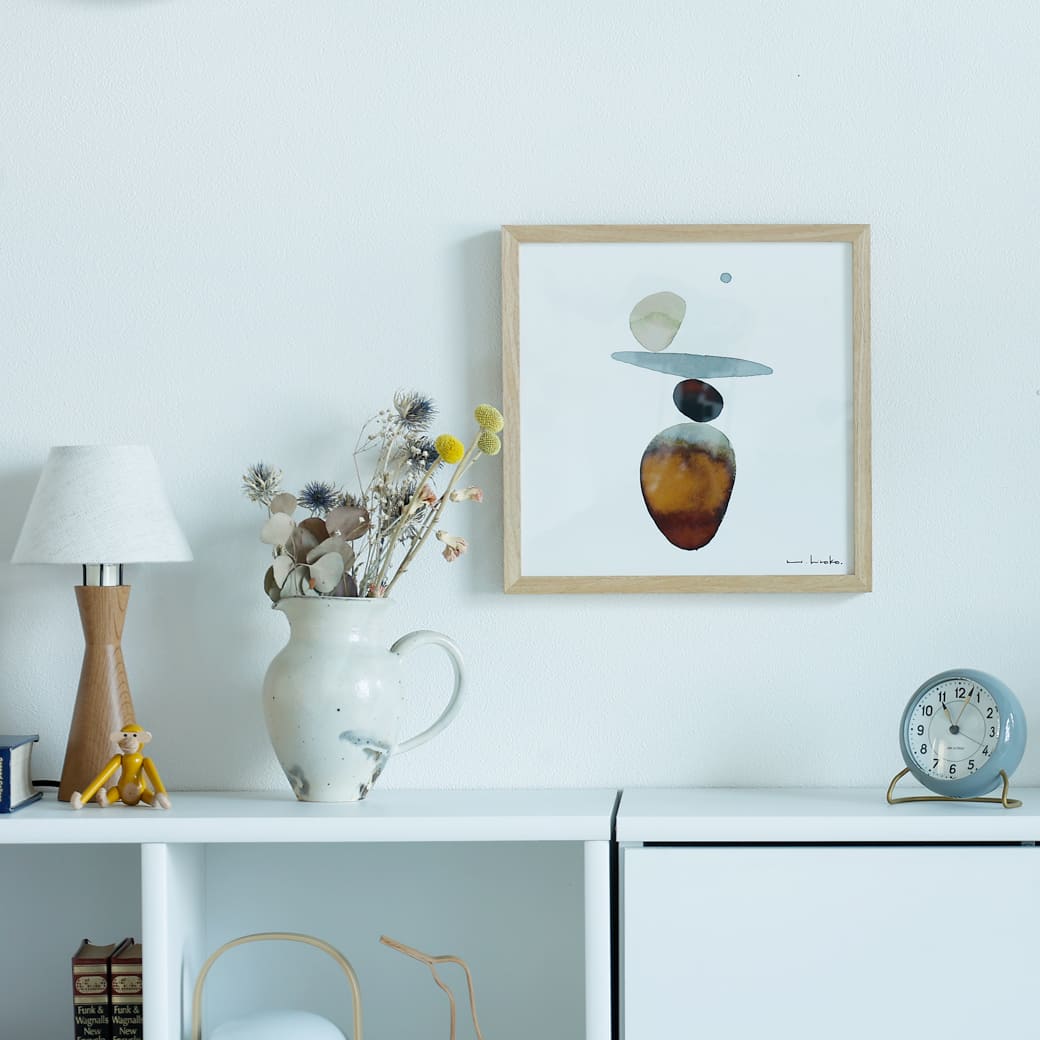 m-po21 アートポスター a good view ROCKBALANCING フレームセット ハシモトヒロコ