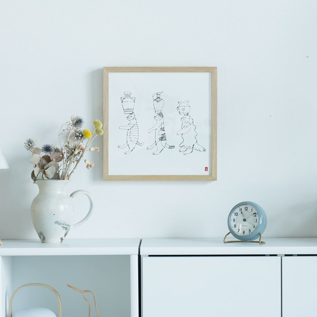 m-po09 アートポスター a good view TSUBONEKO フレームセット 小川学