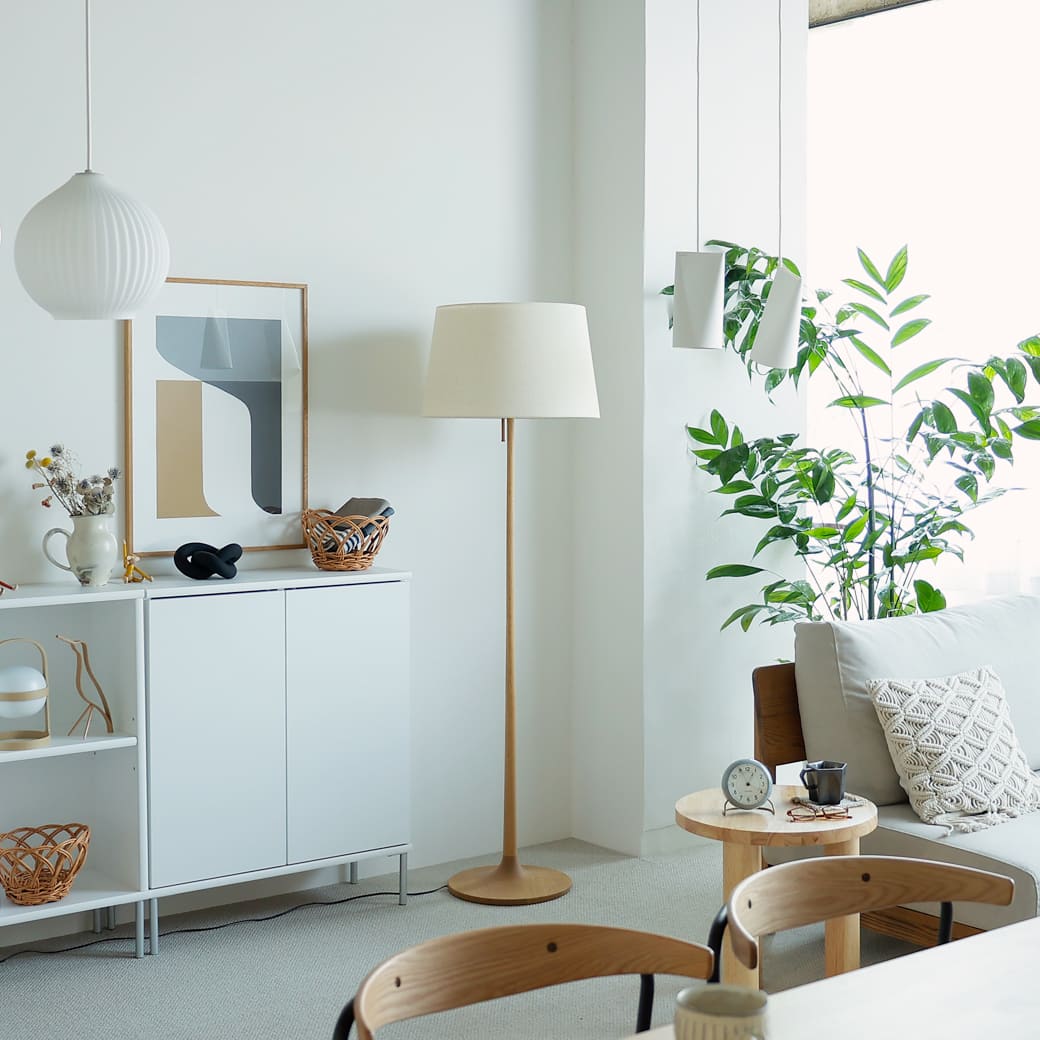 m-fl12 フロアーランプ take5 オーク