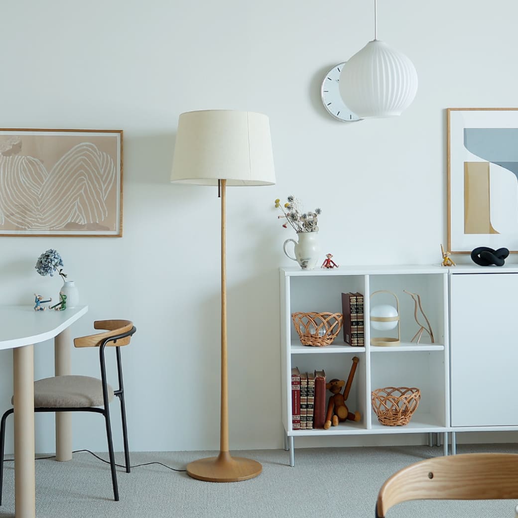 m-fl12 フロアーランプ take5 オーク